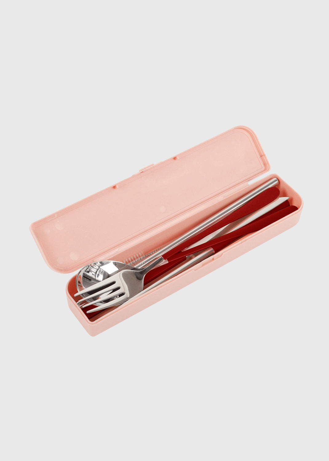 TSC Cutlery Set - Silver/Burgundy Handle  (7 Piece)