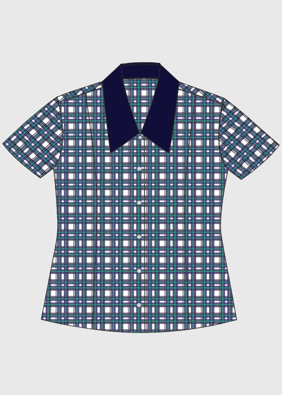 Girls Check Blouse K-10