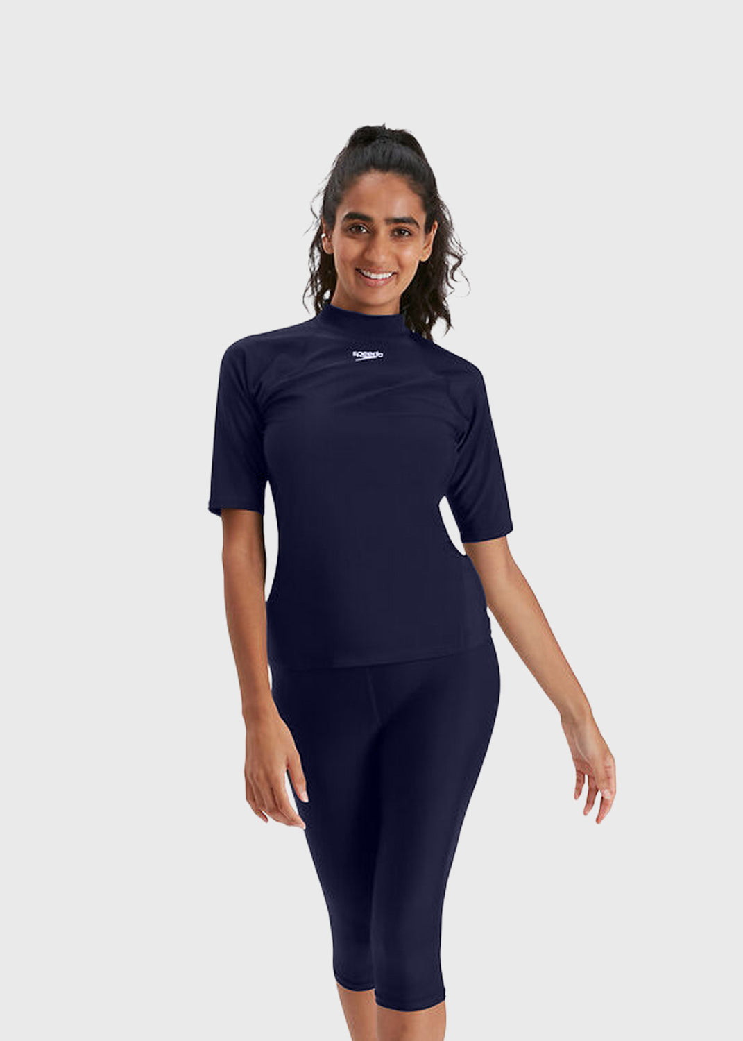 Women's SS Rash Top - Navy