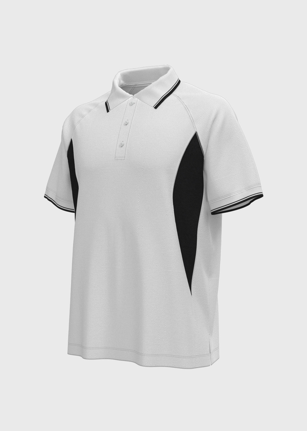 Contrast Panel Polo - White/Midnight