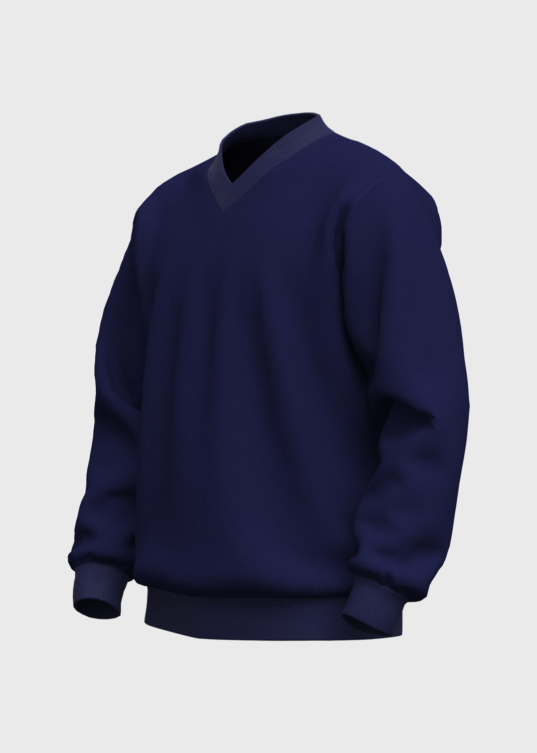 Fleece Jumper Set in V Neck - Midnight