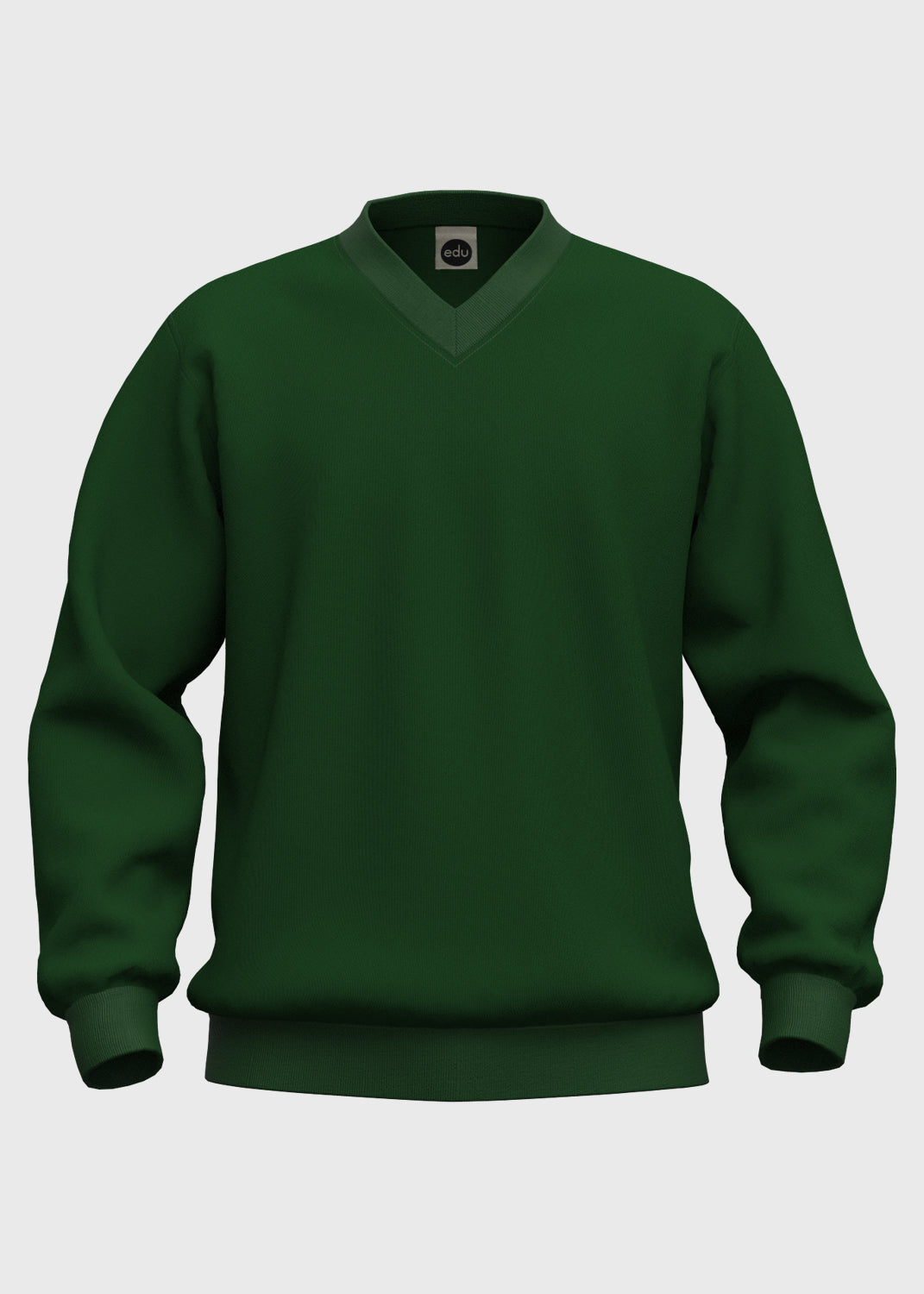Fleece Jumper Set in V Neck - Pine Green
