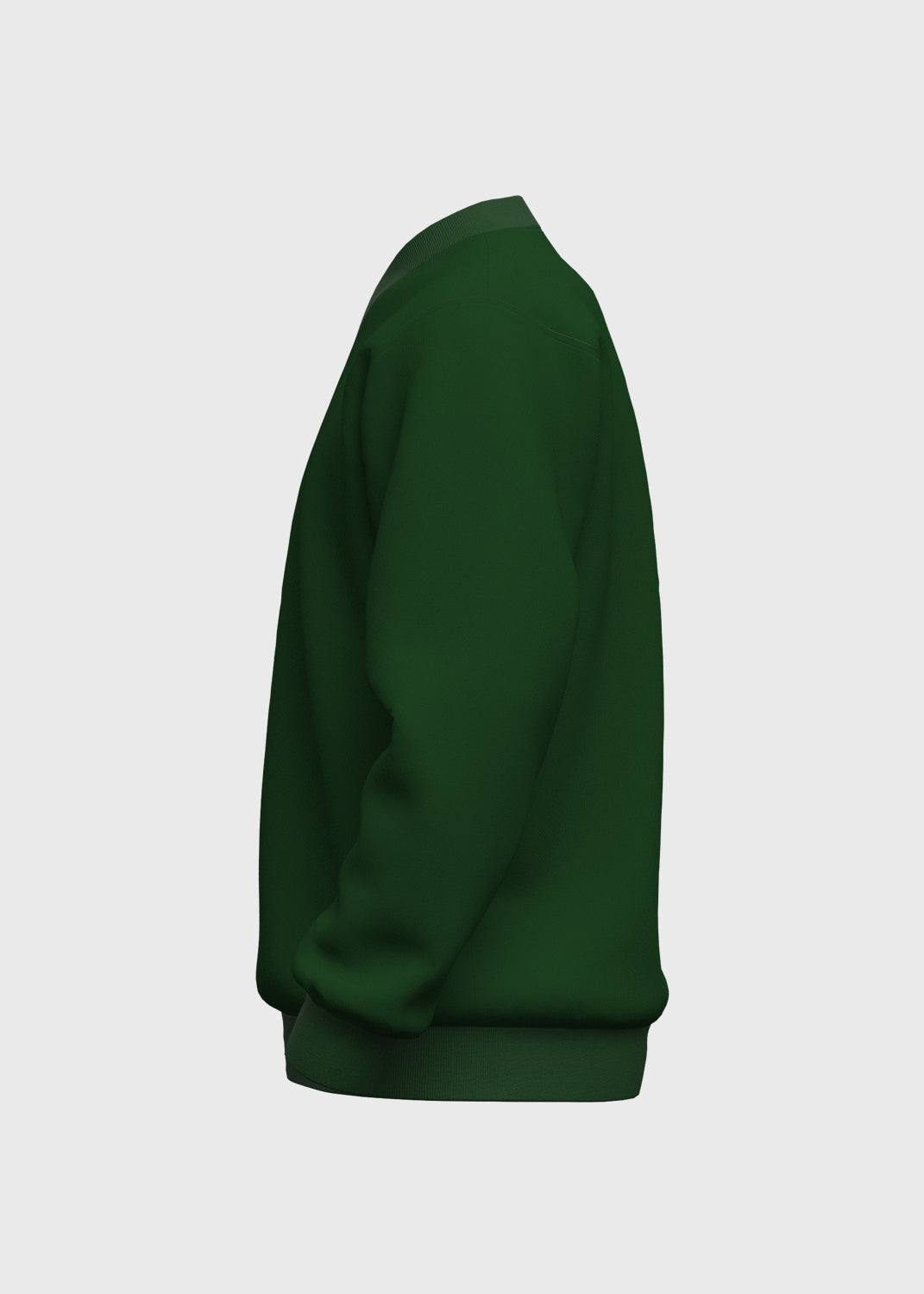 Fleece Jumper Set in V Neck - Pine Green