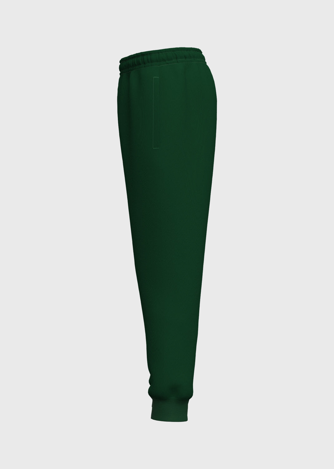 Fleece Pants Cuff Hem - Pine Green